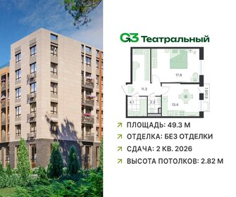 Квартира 49,3 м², 1-комнатная - изображение 1