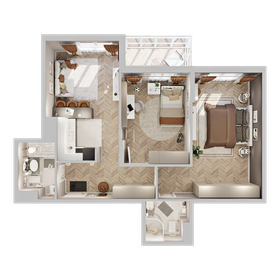 Квартира 70,3 м², 2-комнатная - изображение 3