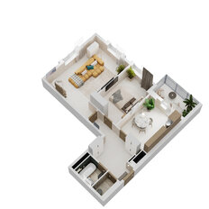 Квартира 65,8 м², 2-комнатная - изображение 2