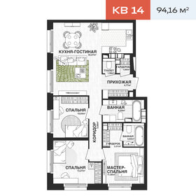 Квартира 94,2 м², 3-комнатная - изображение 1