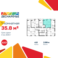 Квартира 35,8 м², 1-комнатная - изображение 2
