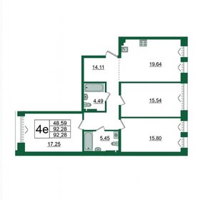 Квартира 92,3 м², 3-комнатная - изображение 1