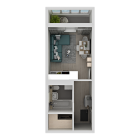 Квартира 24,3 м², студия - изображение 1