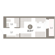 Квартира 22,8 м², студия - изображение 3
