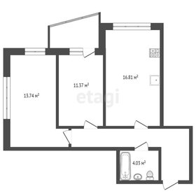 Квартира 58 м², 2-комнатная - изображение 1