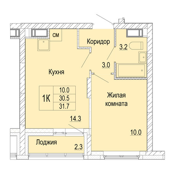 34,7 м², 1-комнатная квартира 8 718 377 ₽ - изображение 29