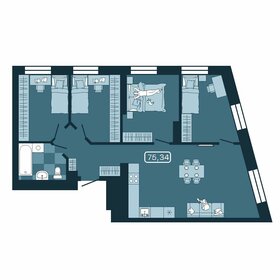 Квартира 75,3 м², 4-комнатная - изображение 1