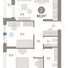 Квартира 60,2 м², 2-комнатная - изображение 4