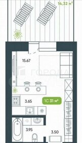 Квартира 27 м², 1-комнатная - изображение 1