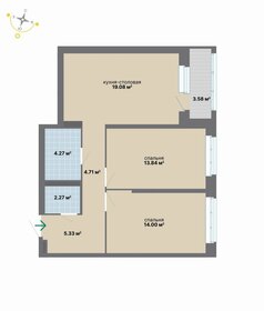 Квартира 67,1 м², 2-комнатная - изображение 2