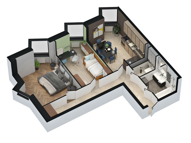 57,8 м², 2-комнатная квартира 10 691 150 ₽ - изображение 27