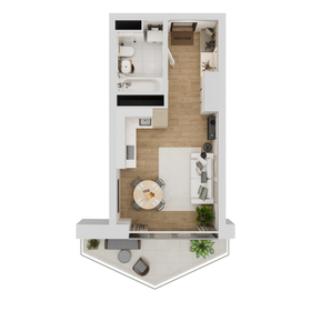 Квартира 34,1 м², 1-комнатные - изображение 3