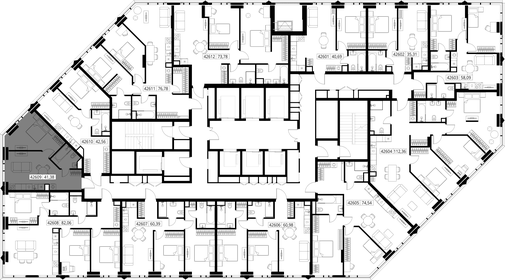 Квартира 41,4 м², 1-комнатная - изображение 3
