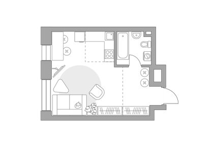 Квартира 32,8 м², студия - изображение 1