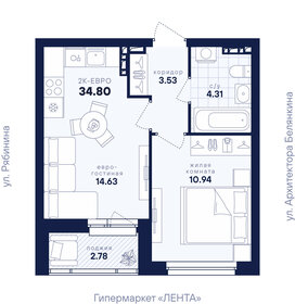 Квартира 34,8 м², 1-комнатная - изображение 1
