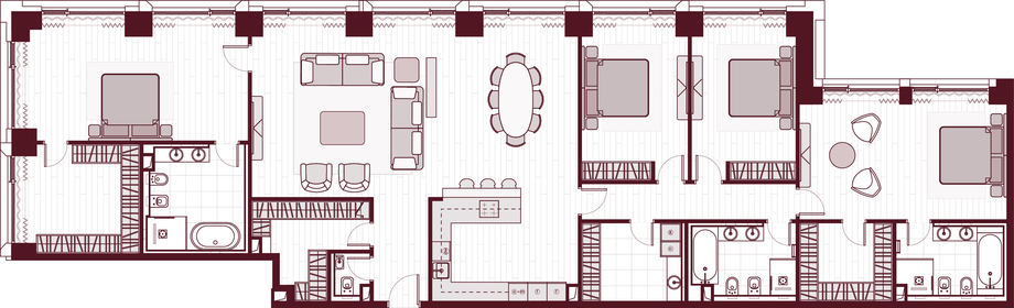 Квартира 233,9 м², 5-комнатная - изображение 1