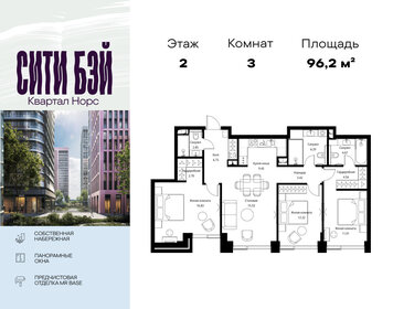 Квартира 96,2 м², 3-комнатная - изображение 1