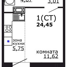 Квартира 24,5 м², студия - изображение 2