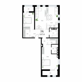 Квартира 107 м², 3-комнатная - изображение 1