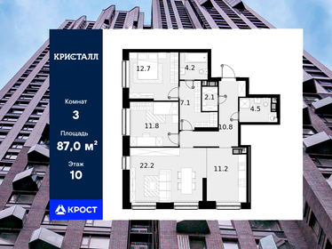 Квартира 87 м², 3-комнатная - изображение 1