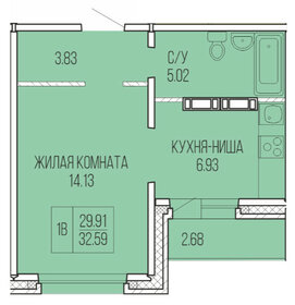 Квартира 31,3 м², студия - изображение 2