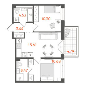 Квартира 48,1 м², 2-комнатная - изображение 1