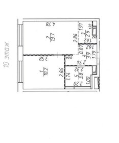 Квартира 34,2 м², 1-комнатная - изображение 1