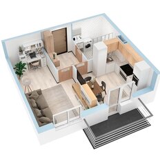 Квартира 36,3 м², 1-комнатная - изображение 3