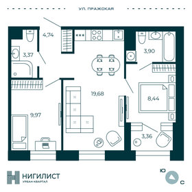 Квартира 51,8 м², 2-комнатная - изображение 1