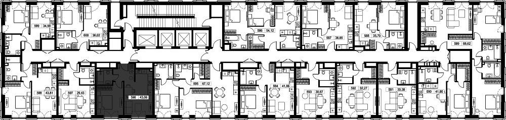 Квартира 43,1 м², 1-комнатная - изображение 3