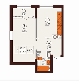 Квартира 40,8 м², 1-комнатная - изображение 1