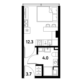 Квартира 20 м², студия - изображение 1