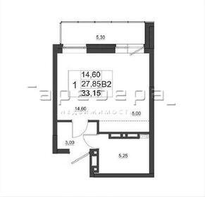Квартира 34 м², 1-комнатная - изображение 1