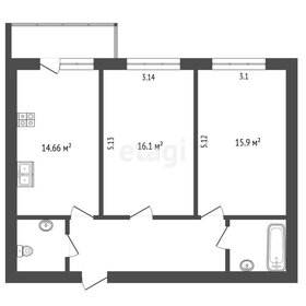 Квартира 63 м², 2-комнатная - изображение 1