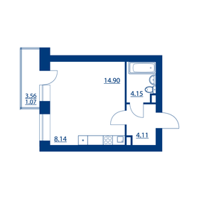 Квартира 32,4 м², студия - изображение 1