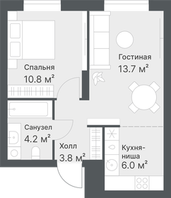 Квартира 38,5 м², 2-комнатная - изображение 1