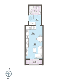Квартира 29,1 м², студия - изображение 2