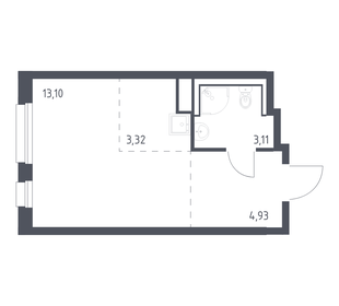 Квартира 24,5 м², студия - изображение 1