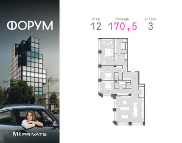 Квартира 170,5 м², 3-комнатная - изображение 1