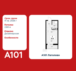 Квартира 22,4 м², студия - изображение 1