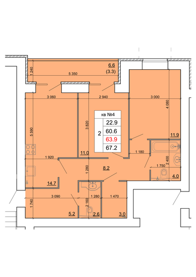 58 м², 2-комнатная квартира 5 590 200 ₽ - изображение 82