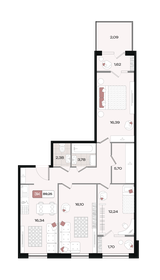 Квартира 89,3 м², 3-комнатная - изображение 1