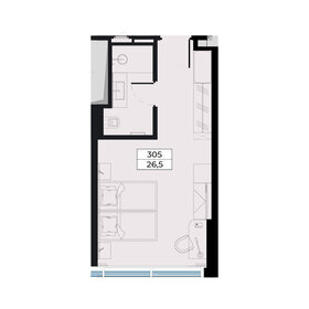 Квартира 26,5 м², студия - изображение 1