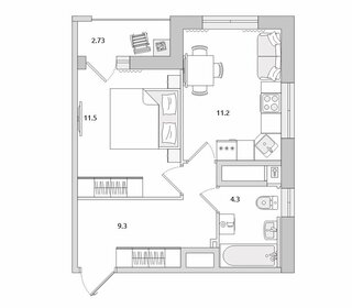 Квартира 36,2 м², 1-комнатная - изображение 1