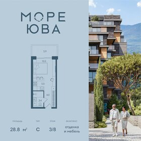 Квартира 28,8 м², 1-комнатные - изображение 1