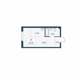 Квартира 28 м², студия - изображение 1