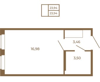 Квартира 23,9 м², студия - изображение 2