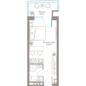 Квартира 30,4 м², студия - изображение 1