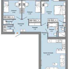 Квартира 88 м², 3-комнатная - изображение 2