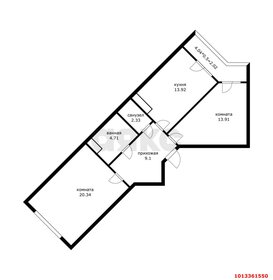 Квартира 67,7 м², 2-комнатная - изображение 1
